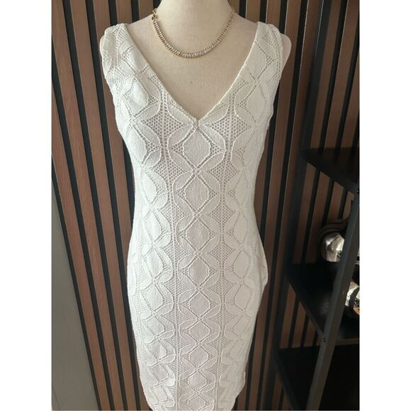 Banana republic white short dress size 0 cotton blend comfy stretchy - Picture 1 of 7